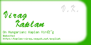 virag kaplan business card